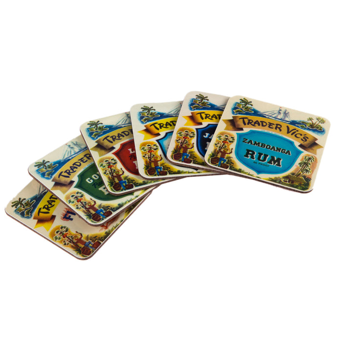 Vintage Rum Label Coasters (set of 6)